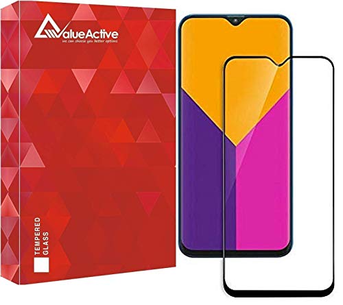 Product Cover VALUEACTIVE 5D Full Glue Edge-to-Edge Tempered Glass Screen Protection for Samsung Galaxy M20 (Black)