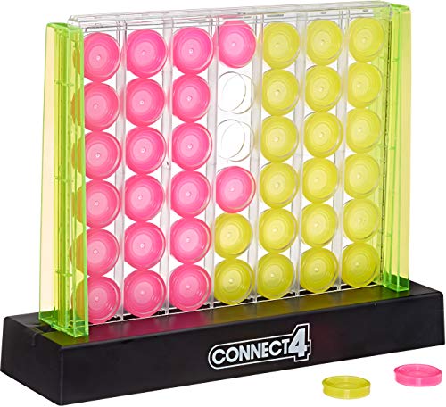 Product Cover Hasbro Gaming Connect 4 Neon Pop Board Game Strategy Game for Kids Ages 6 & Up for 2 Players