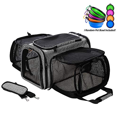 Product Cover Coopeter Luxury Pet Carrier Two Soft-Side Expansion,Pet Travel Carrier for Dog & Cat