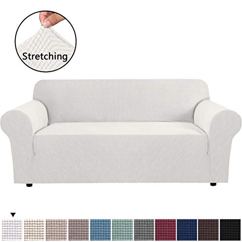 Product Cover High Stretch Sofa Cover 1 Piece Couch Covers Lounge Covers Sofa Slipcover with Elastic Bottom for Living Room, Spandex Lycra Jacquard Sofa Slipcover Small Checks(Sofa 72
