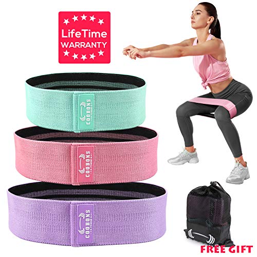 Product Cover Resistance Bands for Legs and Butt,Exercise Bands Set Booty Bands Hip Bands Wide Workout Bands Resistance Loop Bands Anti Slip Circle Fitness Band Elastic (Set 3)