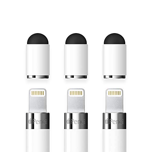 Product Cover FRTMA [2 in 1] Replacement Cap Compatible with Pencil/Used as Stylus for All Touch Screen Tablets/Cell Phones (Pack of 3), White