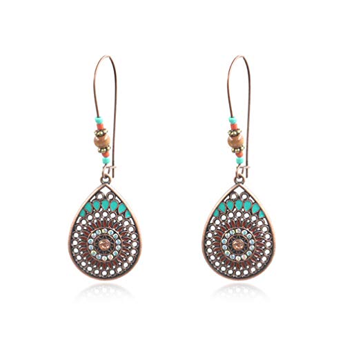 Product Cover Myhouse Bohemian National Style Hollow Water Drop Shaped Alloy Long Earrings