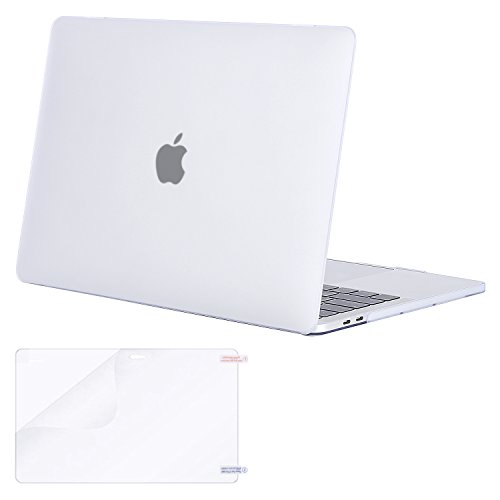 Product Cover MOSISO MacBook Pro 13 inch Case 2019 2018 2017 2016 Release A2159 A1989 A1706 A1708, Plastic Hard Shell Cover & Screen Protector Compatible with MacBook Pro 13 with/Without Touch Bar, Frost