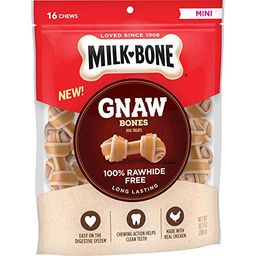 Product Cover Milk-Bone GnawBones Knotted Bones, Rawhide-Free, Chicken, Mini, 10.2 Ounce Pouch