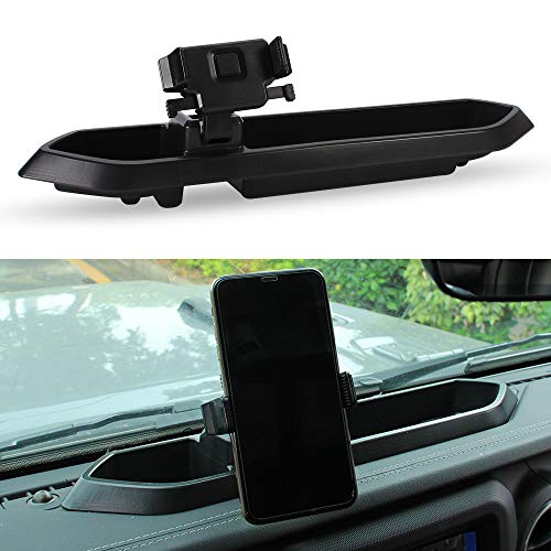 Product Cover SUNPIE Dash Tray Mount Phone Holder for Jeep Wrangler JL JLU 2018 2019 2020 Fits Upto 3.4 Inch Wide Phones (Interior Accessories)
