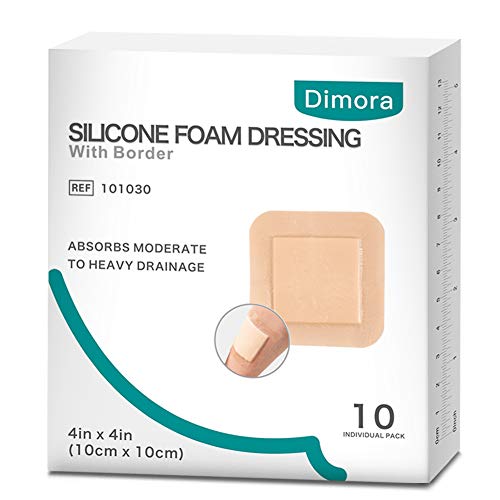Product Cover Silicone Foam Dressing with Border Adhesive Waterproof 4
