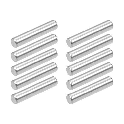 Product Cover uxcell 10Pcs 4mm x 20mm Dowel Pin 304 Stainless Steel Shelf Support Pin Fasten Elements Silver Tone