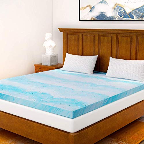 Product Cover Mattress Topper King, Gel Memory Foam Mattress Toppers for King Size Bed, 2 Inch