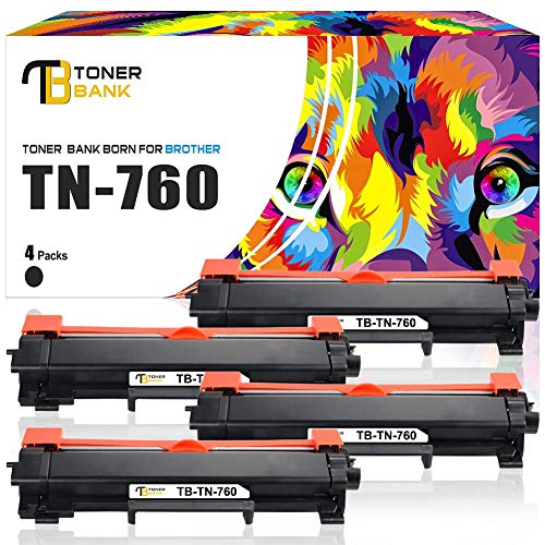 Product Cover Toner Bank Compatible Toner Cartridge Replacement for Brother TN760 TN 760 TN730 MFC-l2710dw Toner for Brother HL-l2370dw HL-l2350dw DCP l2550dw HLl2395dw HLl2390dw HLl2350dw Printer Toner  With Chip