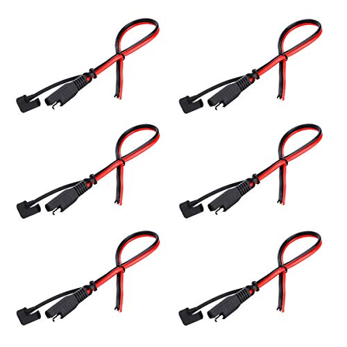 Product Cover SAE Connector DC Power Extension Cable 16 AWG Automotive Battery Quick Disconnect Pigtail Wire Harness with Dust Cap (6 Pcs 1.2 Foot)