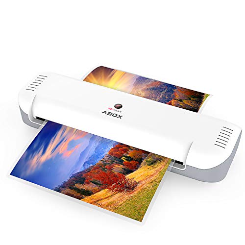 Product Cover ABOX A4 Laminator Machine, Portable Thermal Laminating Machine OL141 with 12 Pouches, Fast Warm-up & No Bubbles, for Home/Office/School