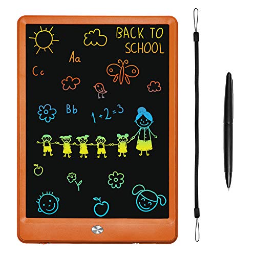 Product Cover KURATU LCD Writing Tablets for Kids 10 inch Colorful Screen Electronic Drawing Pads Writing Board & Drawing Tablet Doodle Board Writing Tablets (Orange)