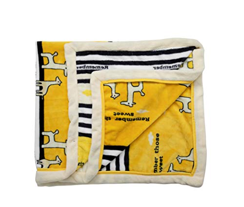 Product Cover Luvlap Newborn Baby Super Ultra Soft Baby Blanket, Yellow Giraffe (110cm x 130cm)
