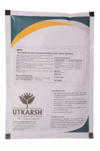 Product Cover Utkarsh MKP (Mono Potassium Phosphate) (1 Kg) (00 : 52 : 34) (100% Water Soluble Complex Fertilizer) (Foliar Spray Nutrition)