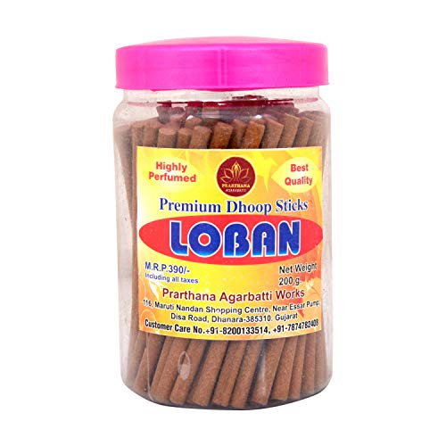 Product Cover PRARTHANA Loban Dhoop Sticks Charcoal Free/Pollution Free, Box Pack (200 GM)