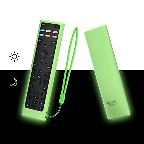 Product Cover SIKAI Remote Case Compatible with Vizio XRT136 Smart TV Remote Skin-Friendly Shockproof Silicone Cover for Vizio XRT136 Remote Washable Anti-Lost with Remote Loop (Glow in Dark Green)
