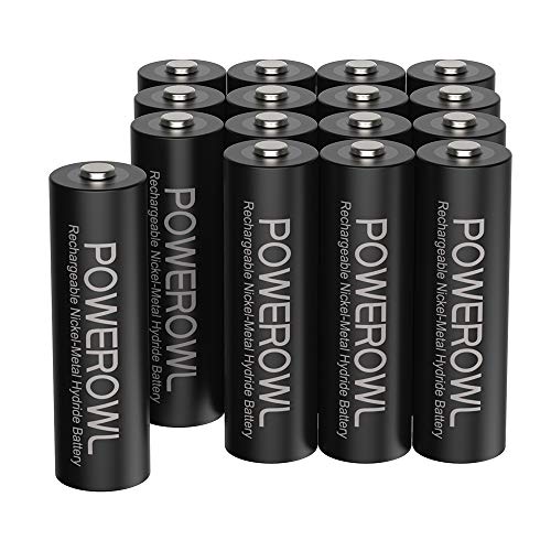 Product Cover POWEROWL AA Rechargeable Batteries, 2800mAh High Capacity Batteries 1.2V NiMH Low Self Discharge, Pack of 16