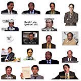 Product Cover The Office Stickers, CATTA Office Decal Waterproof Vinyl Stickers Pack with Michael, Dwight, Jim for Laptop, Notebook, Bottles, MacBook(18 Stickers Pack)