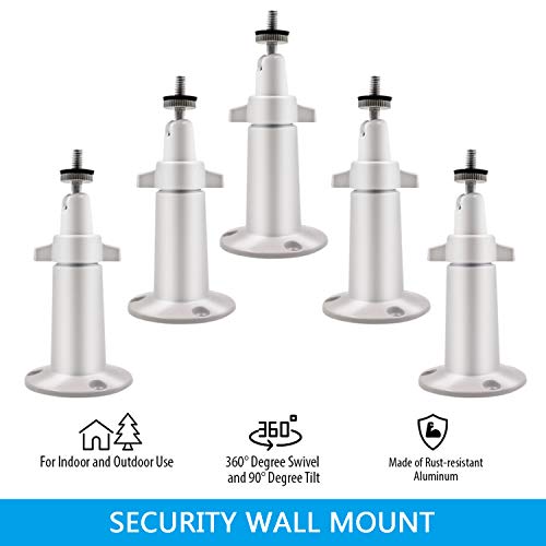 Product Cover AxPower Metal Wall Mount Adjustable Indoor/Outdoor Aluminium Alloy Security Camera Yard Mount Compatible with Arlo, Arlo Pro, Arlo Pro 2, Arlo Ultra and Other Models (5 Pack, White)