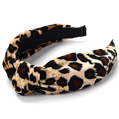 Product Cover TOOGOO Leopard Twist Knot Pattern Headband Sweet Chiffon Print Hair Band Fashion Headwear For Women Girls Hair Accessories