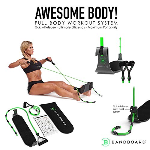 Product Cover BandBoard BB1 Portable Home Gym - The Most Efficient, Convenient, and Compact Band-Building Workout System, BAR None! Includes Set of Level 2 BB1 Bands + Carrying Case + Torrie Wilson Workout Guide