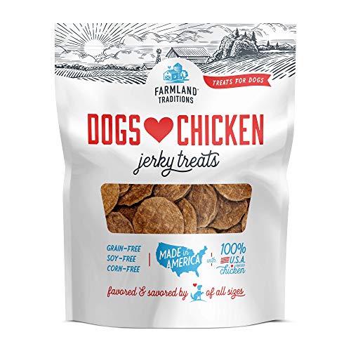 Product Cover Farmland Traditions Filler Free Dogs Love Chicken Premium Jerky Treats for Dogs, 1 lb. Bag