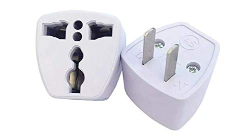 Product Cover 2 Pack Universal Power Travel Plug Adapter Converting from EU/UK/CN/AU to USA FR DE BE CZ SE NZ DK NL to US CA CN Wall Outlet Power Charger Converter 2 PIN 10A European to American Europe Asia