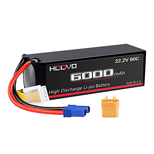 Product Cover HOOVO 6S 22.2V 6000mAh 60C LiPo Battery with EC5 and XT90 Plug for RC Quadcopter Truck Boat Airplane Helicopter UAV Drone FPV