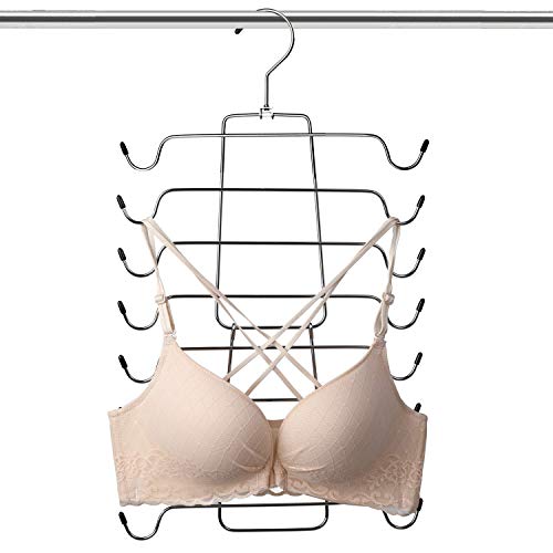 Product Cover Magicool Cami Hanger 2 Pack Space Saving Hangers Closet Organizer for Tank Top, Cami, Bra, Pajamas, Strappy Dress,Bathing Suit