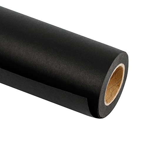 Product Cover RUSPEPA Black Kraft Paper Roll - 36 inch x 100 Feet - Recycled Paper Perfect for Gift Wrapping, Craft, Packing, Floor Covering, Dunnage, Parcel, Table Runner