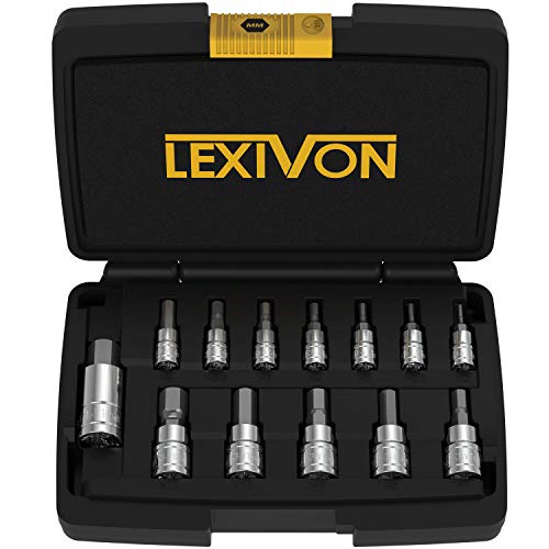 Product Cover LEXIVON HEX Bit Socket Set, Premium S2 Alloy Steel | 13-Piece Metric 2mm - 14mm Set | Enhanced Storage Case (LX-141)