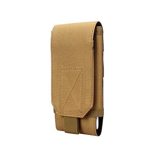 Product Cover Universal Tactical MOLLE Holster Army Mobile Phone Belt Pouch EDC Security Pack Carry Accessory Kit Pouch Loops Waist Bag Case (Khaki, Large)