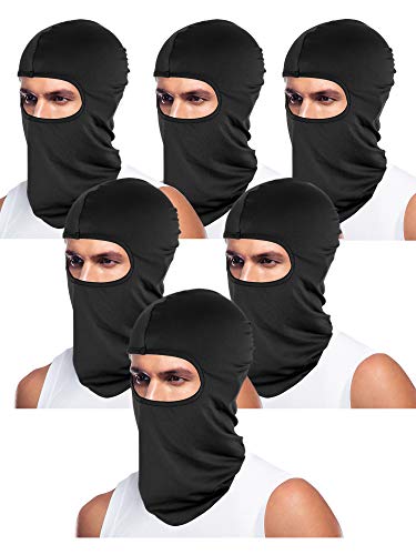 Product Cover Tatuo 6 Pieces Unisex Balaclava Full Face Mask Winter Windproof Ski Mask for Outdoor Motorcycle Cycling Hiking Sports (Black)
