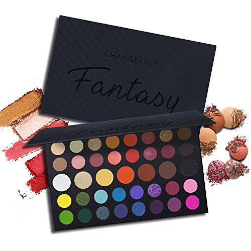 Product Cover CHANGEABLE Fantasy Eyeshadow Makeup Palette Set Professional 39 Colors Matte Shimmer Eye Shadow Pallet Natural Nude Pigmented Blendable Cosmetics