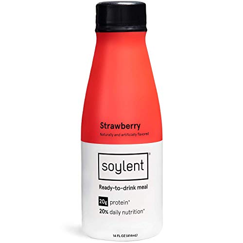 Product Cover Soylent Meal Replacement Shake, 14 oz Bottles, (Pack of 6) (Strawberry)
