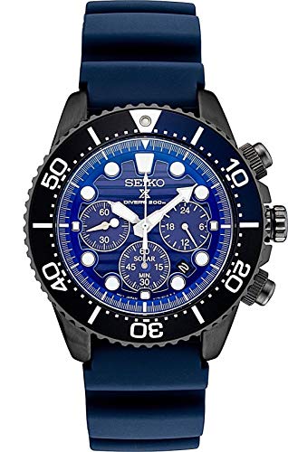 Product Cover Seiko Prospex SSC701 Special Edition Blue Silicone Solar Powered Diver's Chronograph Watch
