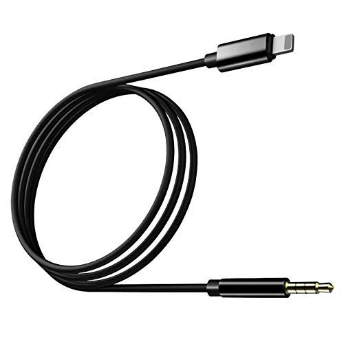 Product Cover [Upgraded] Buteny Car Aux Cable Compatible with iPhone 7/8/X/Xs, 3.5mm Premium Auxiliary Audio Cable Accessories - Dark Black