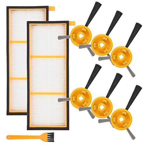 Product Cover Mochenli 6 Brushes + 2 HEPA Filters for Shark ION Robot Vacuums RV700, RV720, RV750, RV750C, RV755, Side Brushes and Filters Accessories Replacement Parts Kit(Not Fit RV700_N,RV720_N,RV750_N)