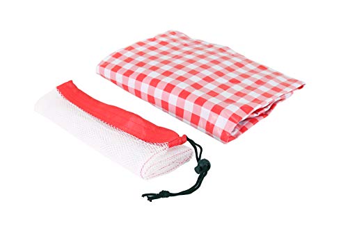 Product Cover Keri & Joachim 6ft Vinyl Rectangle Tablecloth Stay Put Elastic Edge Fitted Wipeable Spillproof Table Cloth with Soft Flannel Backing Heavy Duty Plastic Table Cover Red Checkered Plaid 6ft x 2.5ft