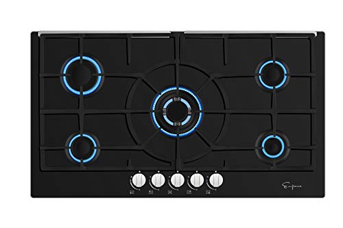 Product Cover Empava EMPV-36GC5L90I 5 Italy Sabaf Burners Gas Stove Top Cooktop, 36 Inch