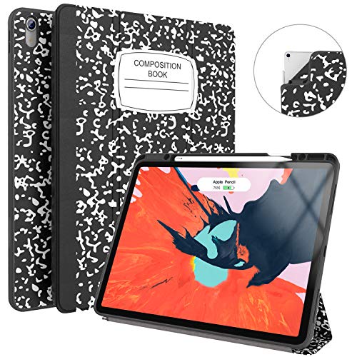 Product Cover Soke iPad Pro 12.9 Case 2018 with Pencil Holder, Premium Trifold Case [Strong Protection + Apple Pencil Charging], Auto Sleep/Wake, Soft TPU Back Cover for iPad Pro 12.9