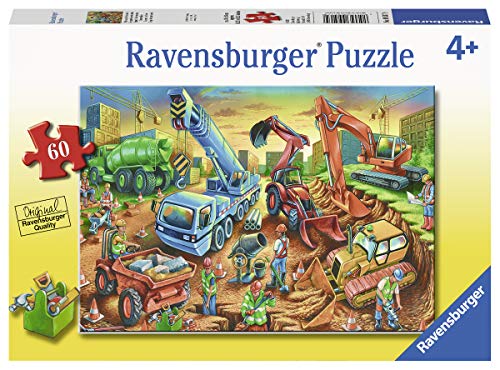 Product Cover Ravensburger 09517, Construction Crew 60 Piece Puzzle for Kids, Every Piece is Unique, Pieces Fit Together Perfectly