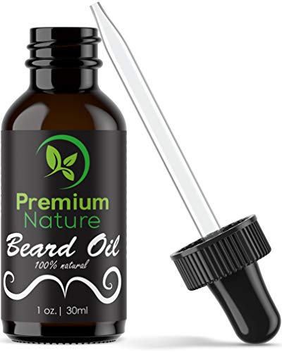 Product Cover Beard Oil Growth for Men - 100% Natural Beard Softener Conditioner Beard Care Grow Premium Leave In Moisturizer Balm with Jojoba Argan Essential Oil Softens & Strengthens Beards Mustaches 1 oz