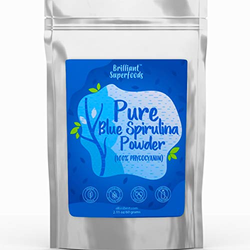 Product Cover Blue Spirulina Powder - 100% Pure Superfood Supplement - Brilliant Blue Natural Food Coloring - Pure Water Extracted - Ellies Best