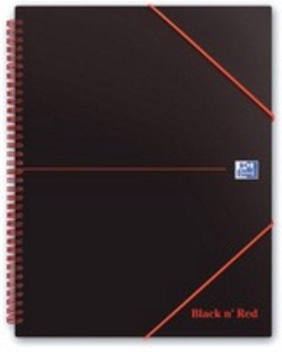 Product Cover Black n' Red Twin Wire Poly Cover Notebook, 3-5/8