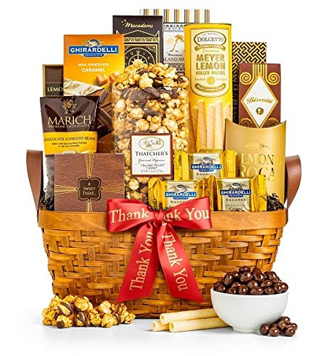 Product Cover GiftTree Thank You As Good As Gold Gift Basket | Includes Almond Roca, Caramel Toffee Popcorn, Peanut Brittle & More | A Great Gift To Say Thank You To Clients, Friends and Business
