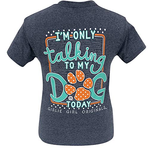 Product Cover Girlie Girl Originals My Dog Today Heather Navy Short Sleeve T-Shirt