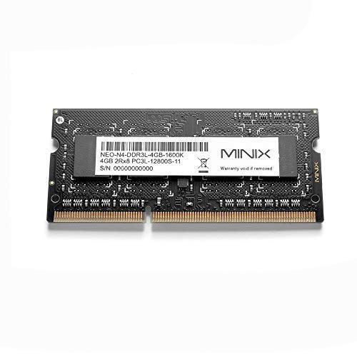 Product Cover MINIX 4GB 1600MHZ DDR3L SODIMM Memory 67.6 x 30 mm, 204pin DIMM for MINIX NEO N42C-4 Windows Mini PC，Sold by MINIX Technology Limited.