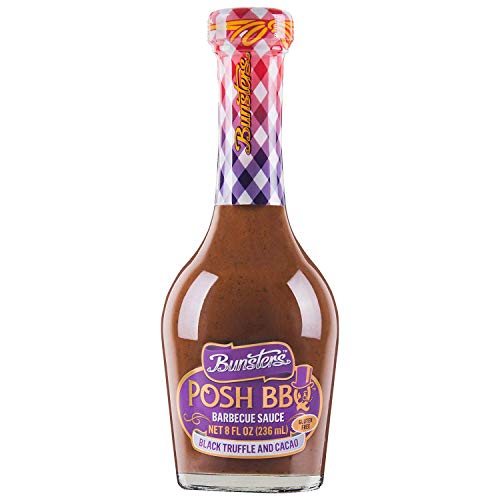 Product Cover Bunsters Posh BBQ Sauce (Australian BBQ Sauce with Black Truffle and Cacao) - (1 x 8oz bottle)